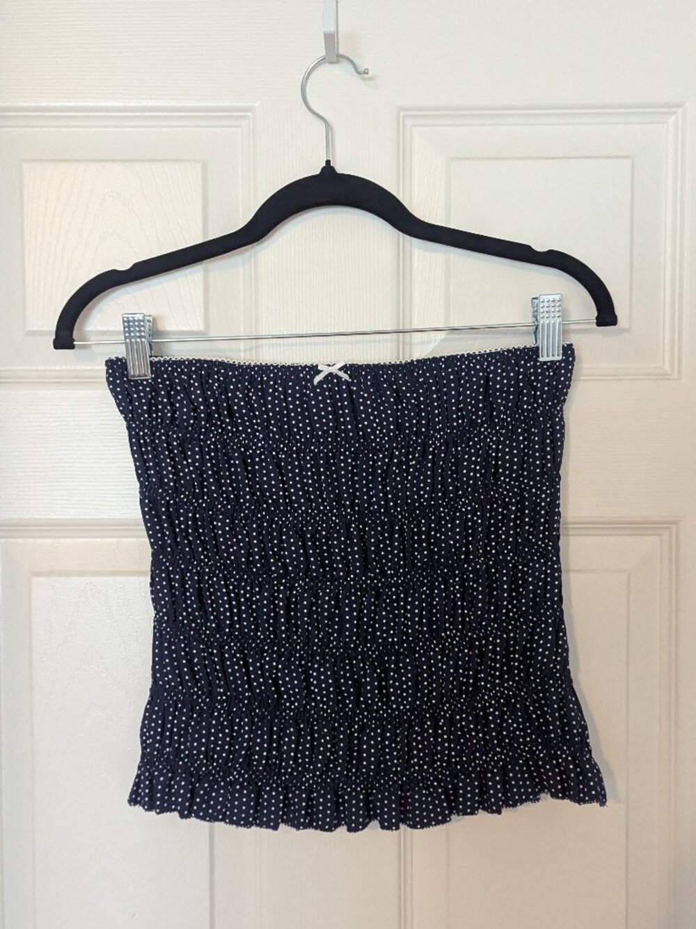 Frankie Bikinis ruched polka dot tube top - Size M